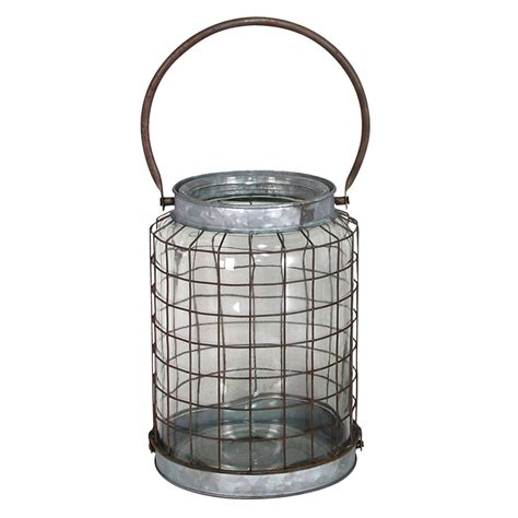 galvanized metal candle holders